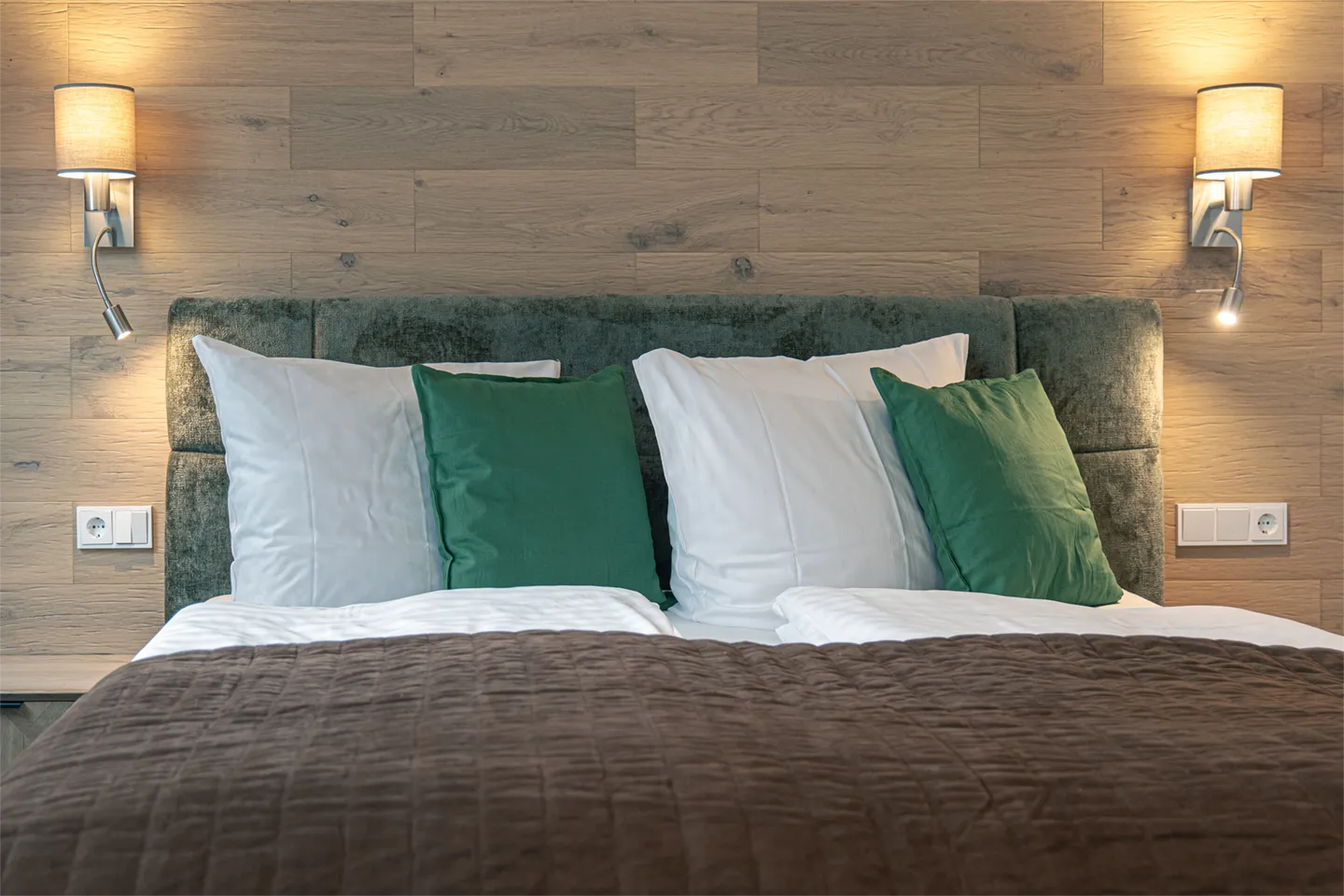 Familien-Suite Bergbad 116 – Doppelbett Detail